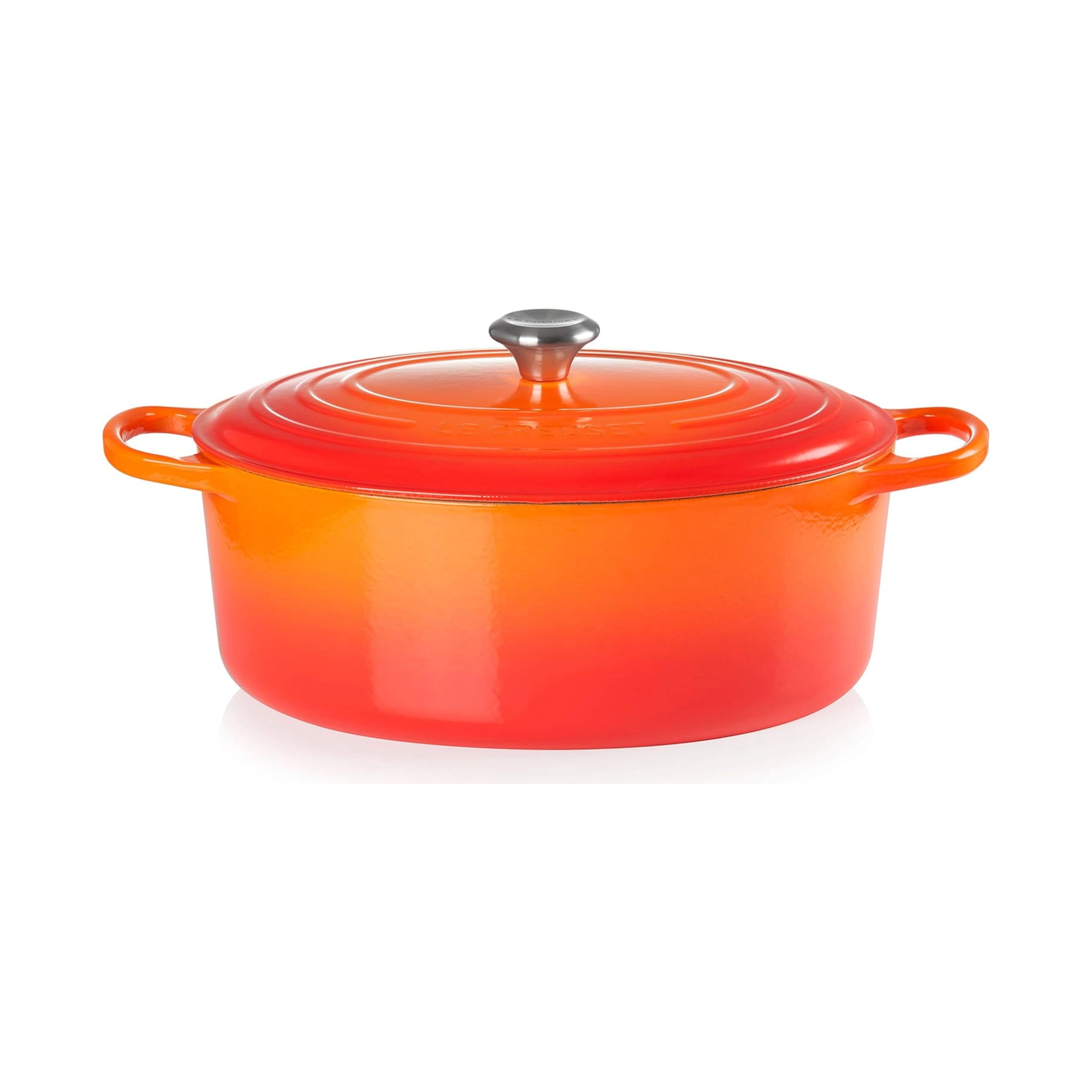 Cocotte Ovale En Fonte 35cm Emaillée Volcanique