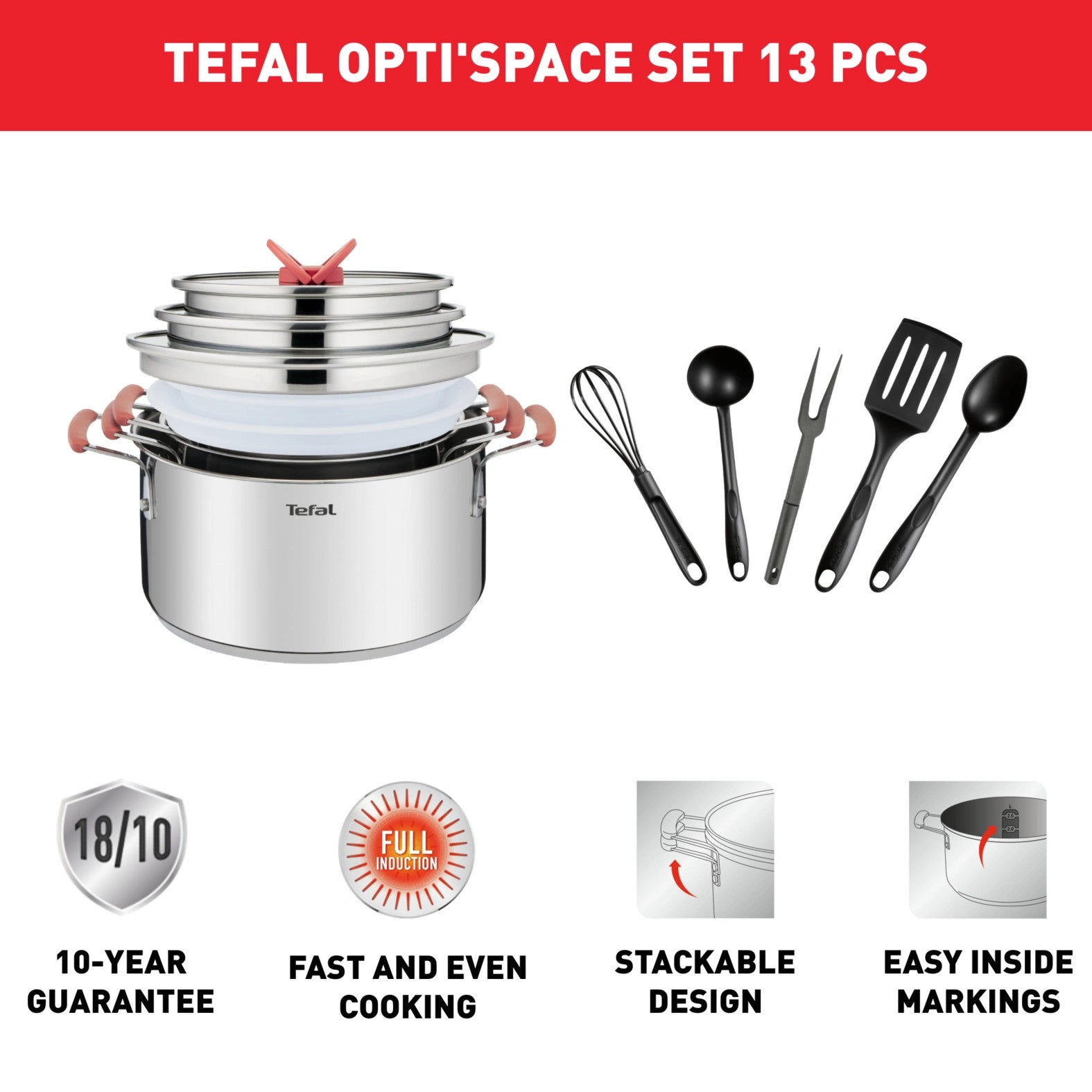 Batterie de Cuisine Tefal 13 Pièces