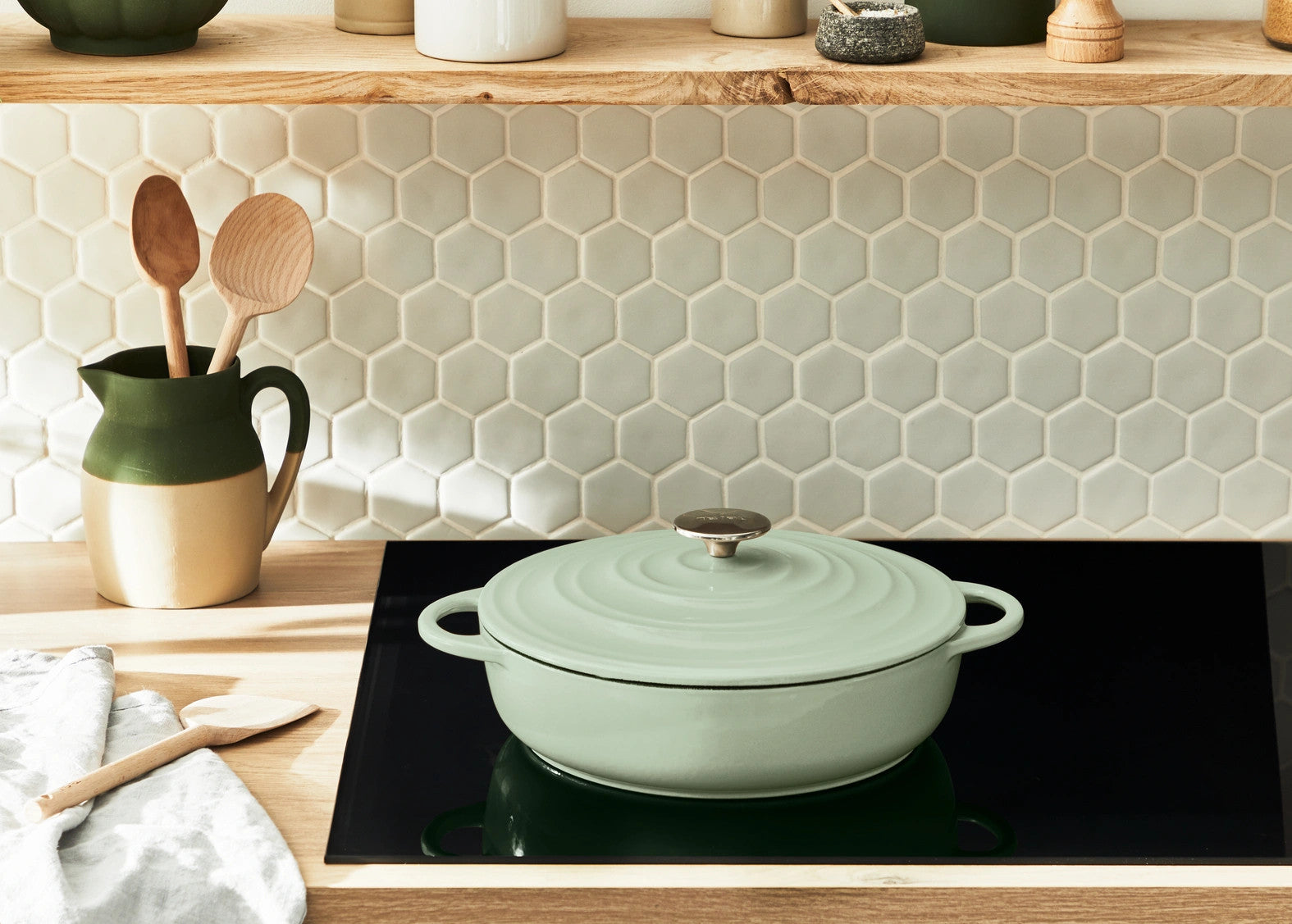 Faitout Peu Profond Fonte Lov 28cm Vert