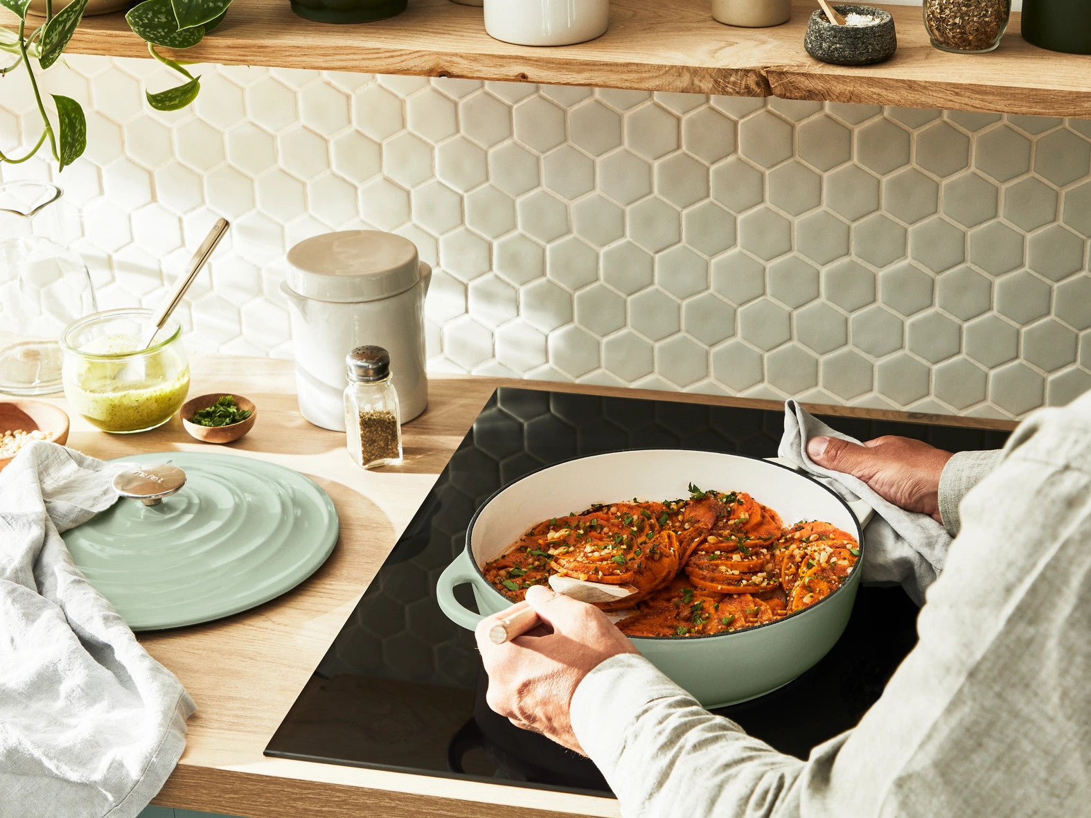 Faitout Peu Profond Fonte Lov 28cm Vert