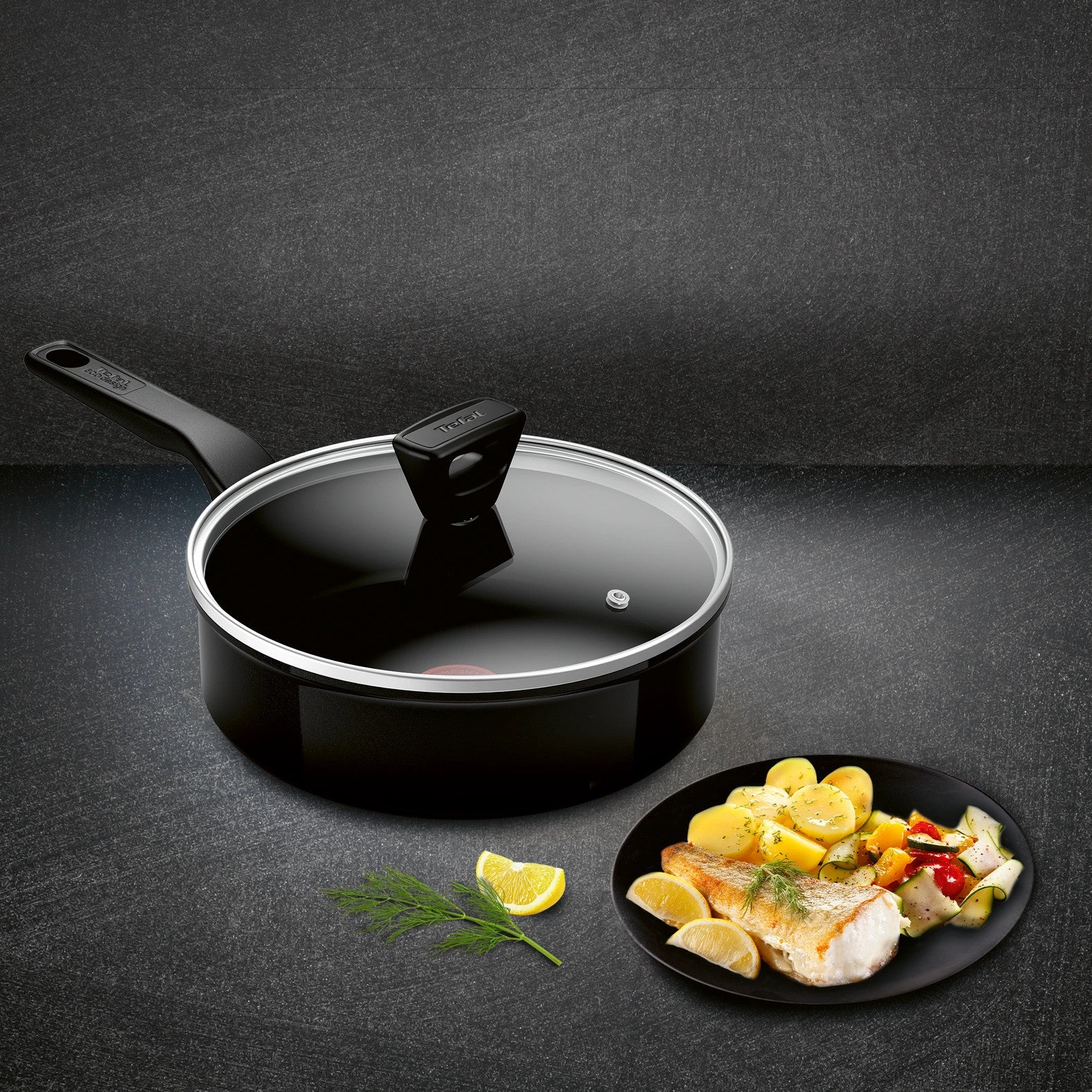 Sauteuse Céramique 24cm Renew Black