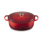 Cocotte Ovale En Fonte Emaillée 27cm Cerise