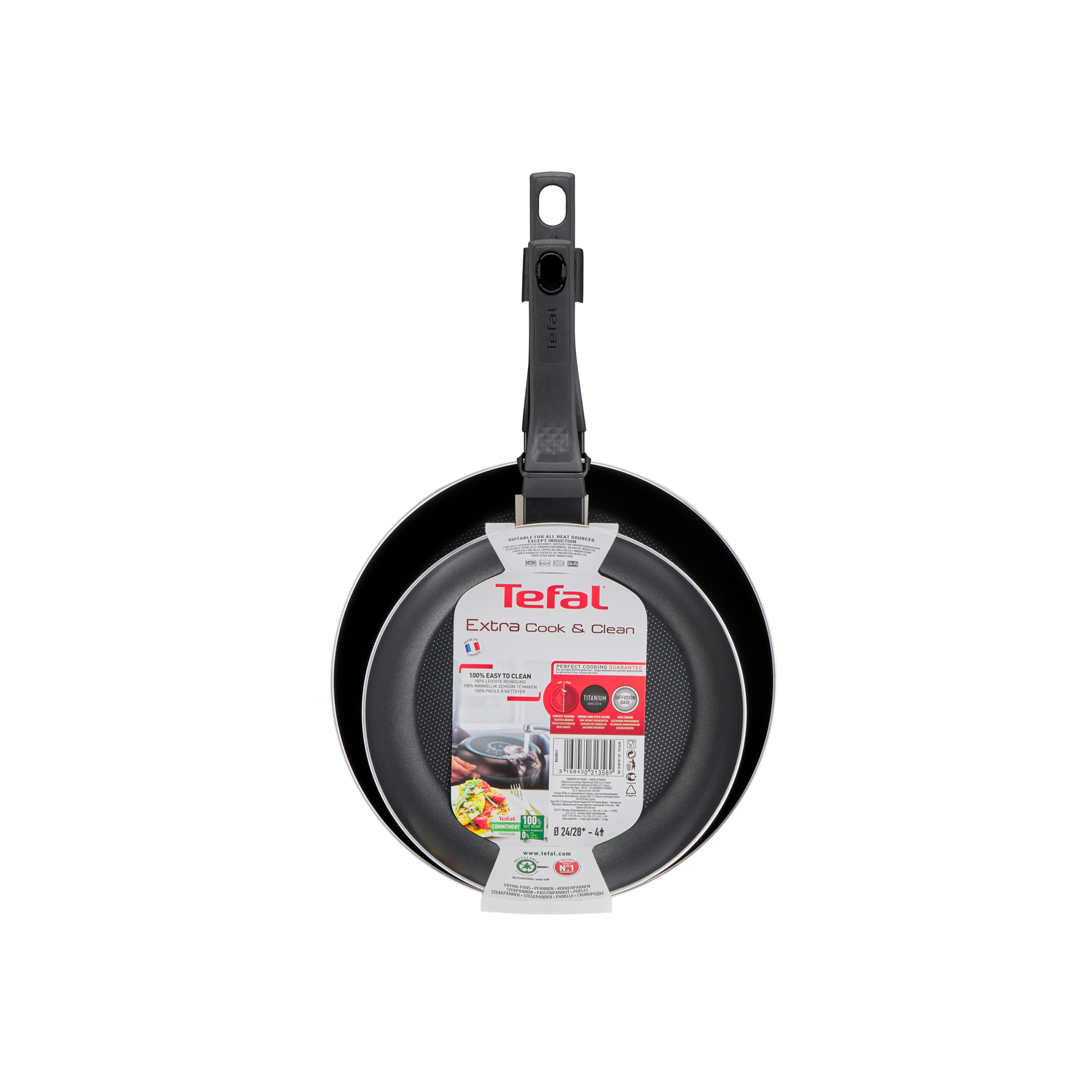 Extra Cook & Clean Set 2 poêles 24/28 cm