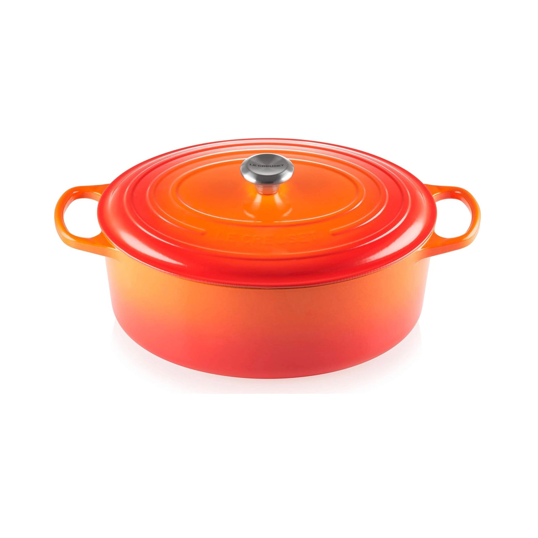 Cocotte Ovale En Fonte 35cm Emaillée Volcanique