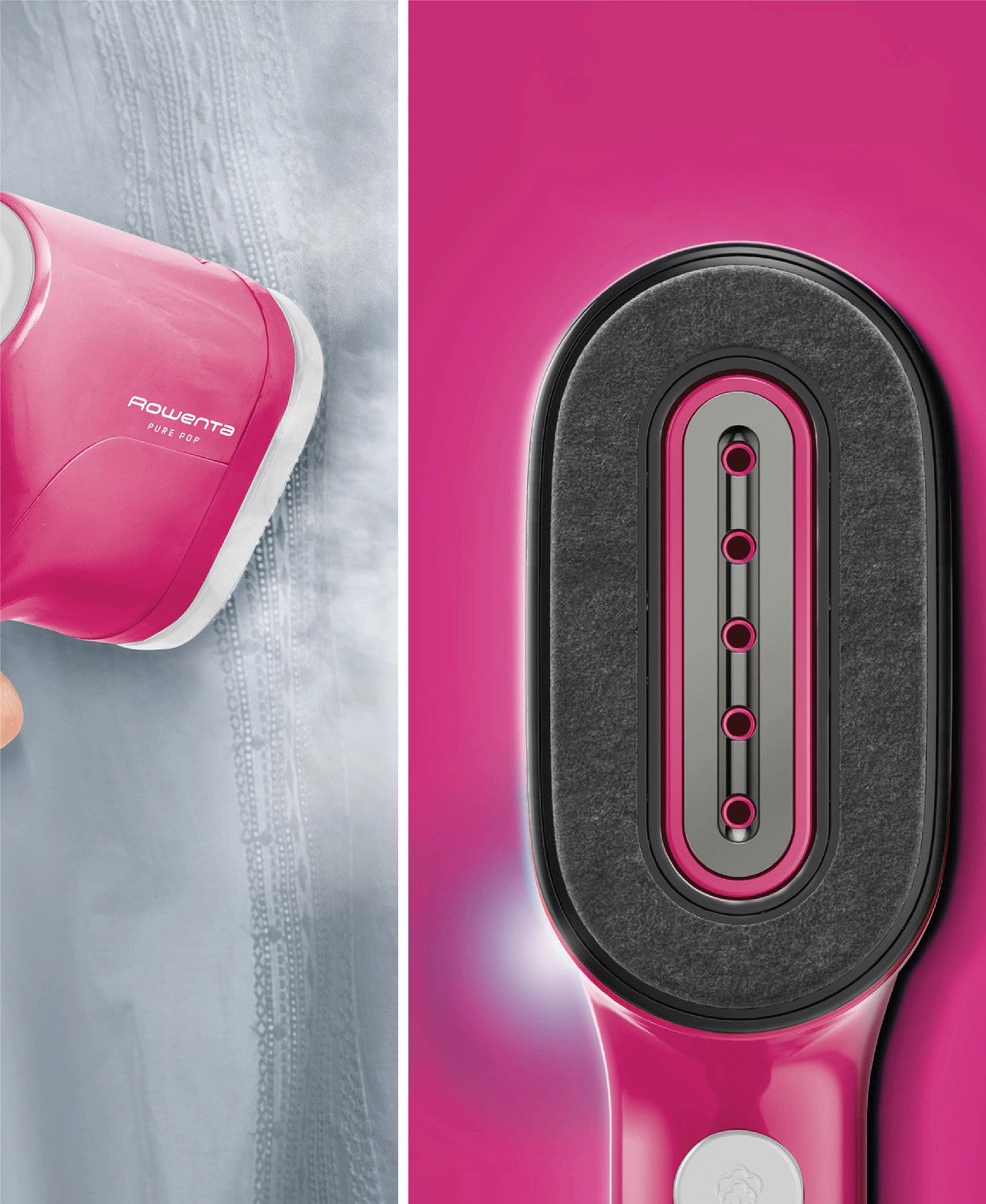 Défroisseur Vapeur à Main Rowenta Pure Pop Slim Rose - 1300W