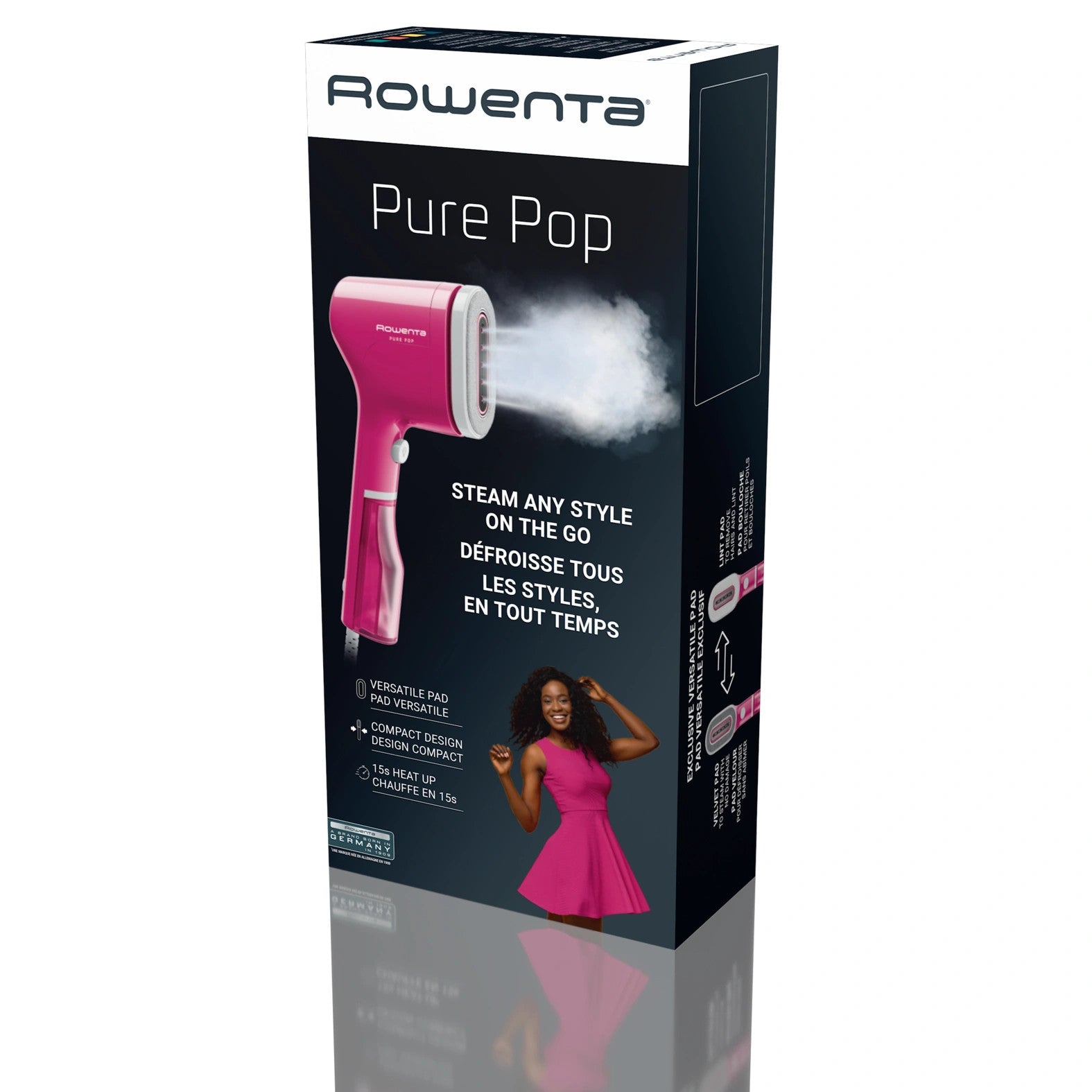 Défroisseur Vapeur à Main Rowenta Pure Pop Slim Rose - 1300W