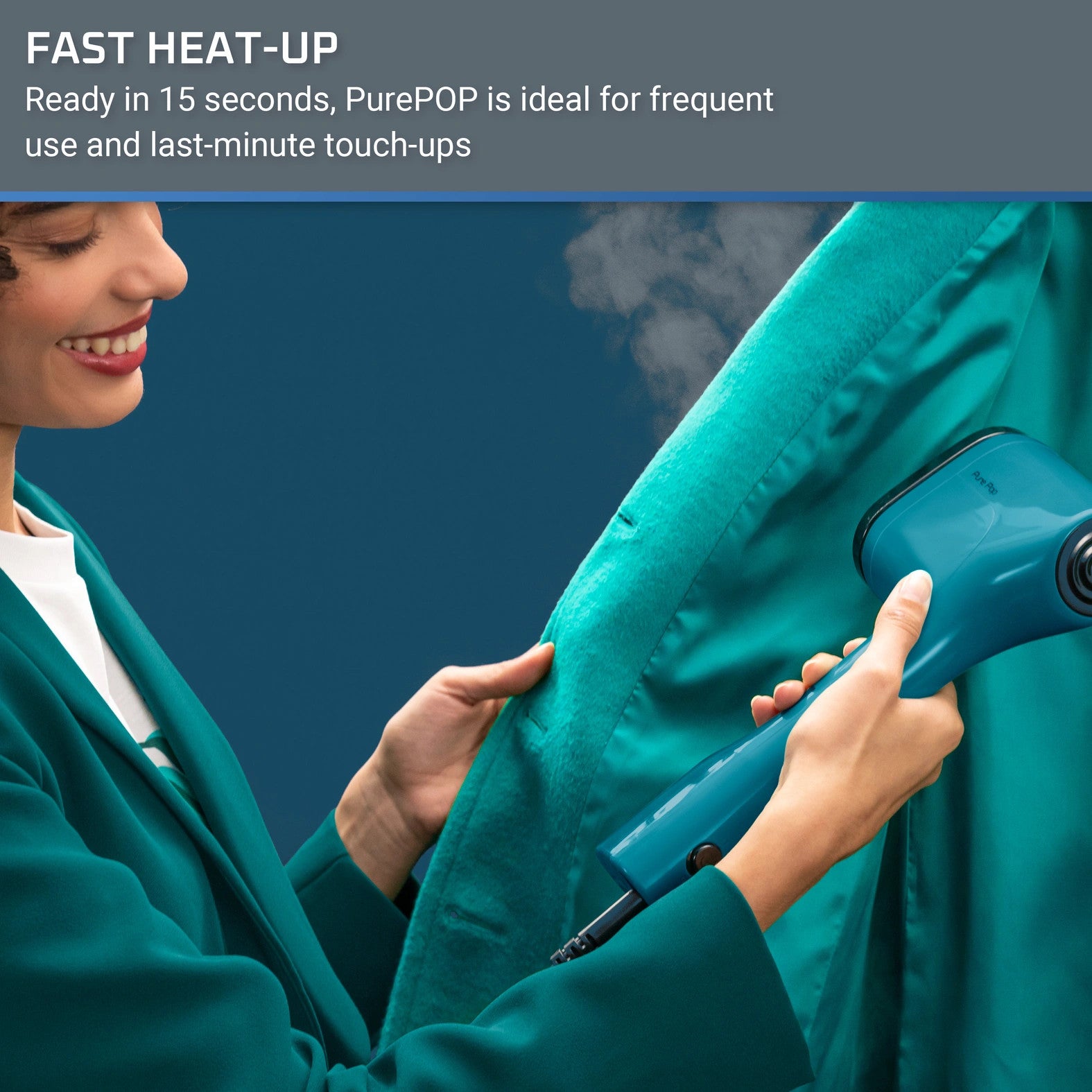 Défroisseur Vapeur à Main Rowenta Pure Pop Slim Bleu - 1300W