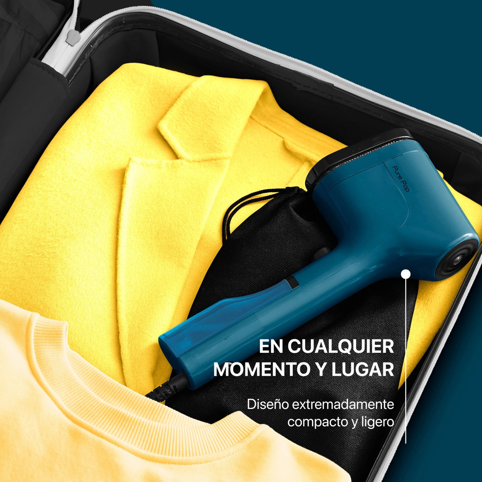 Défroisseur Vapeur à Main Rowenta Pure Pop Slim Bleu - 1300W