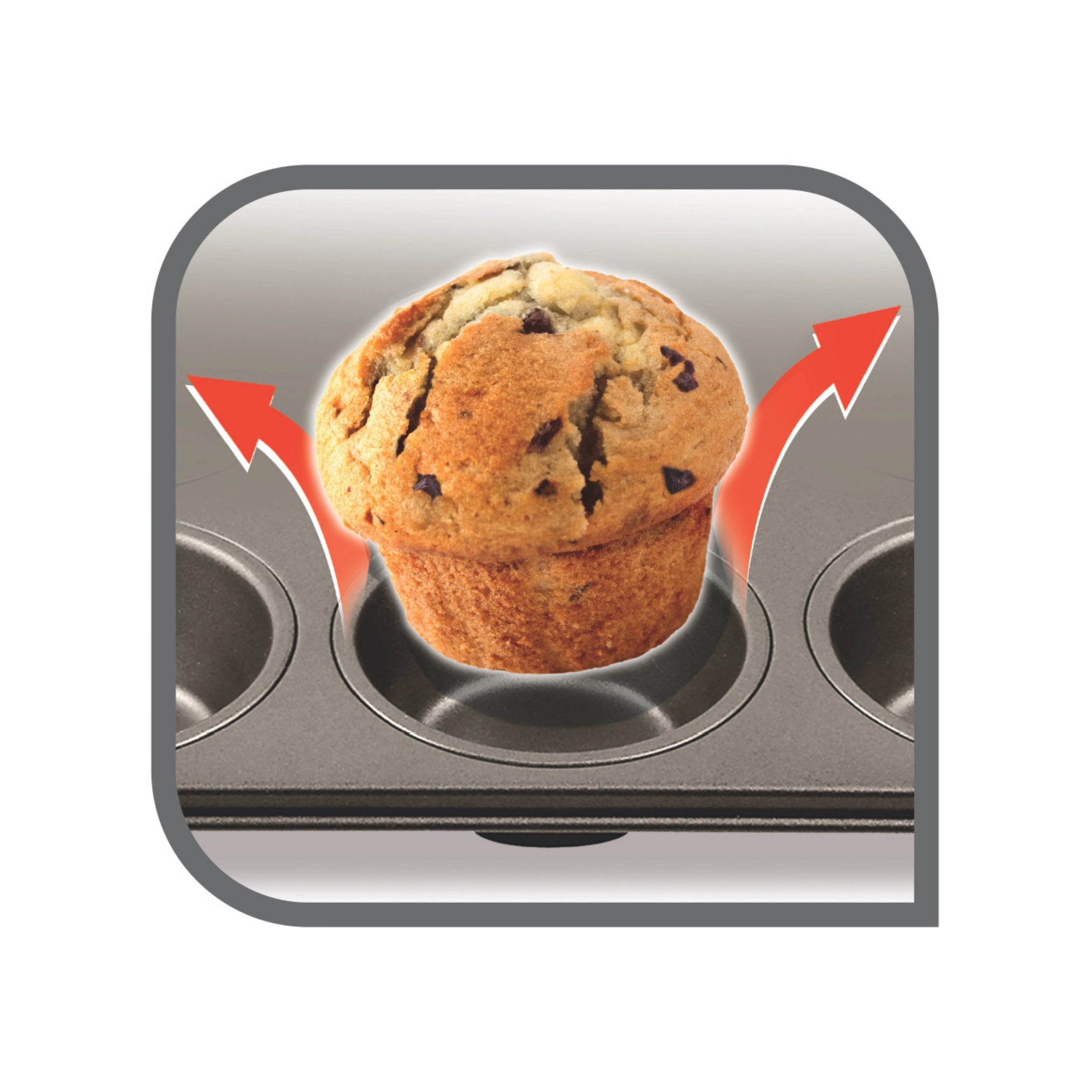Moule 26.5x39.5cm Easy Grip 12 Muffins