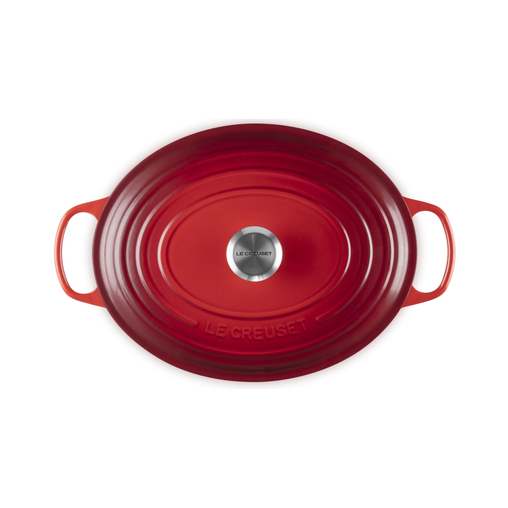 Cocotte Ovale En Fonte Emaillée 27cm Cerise