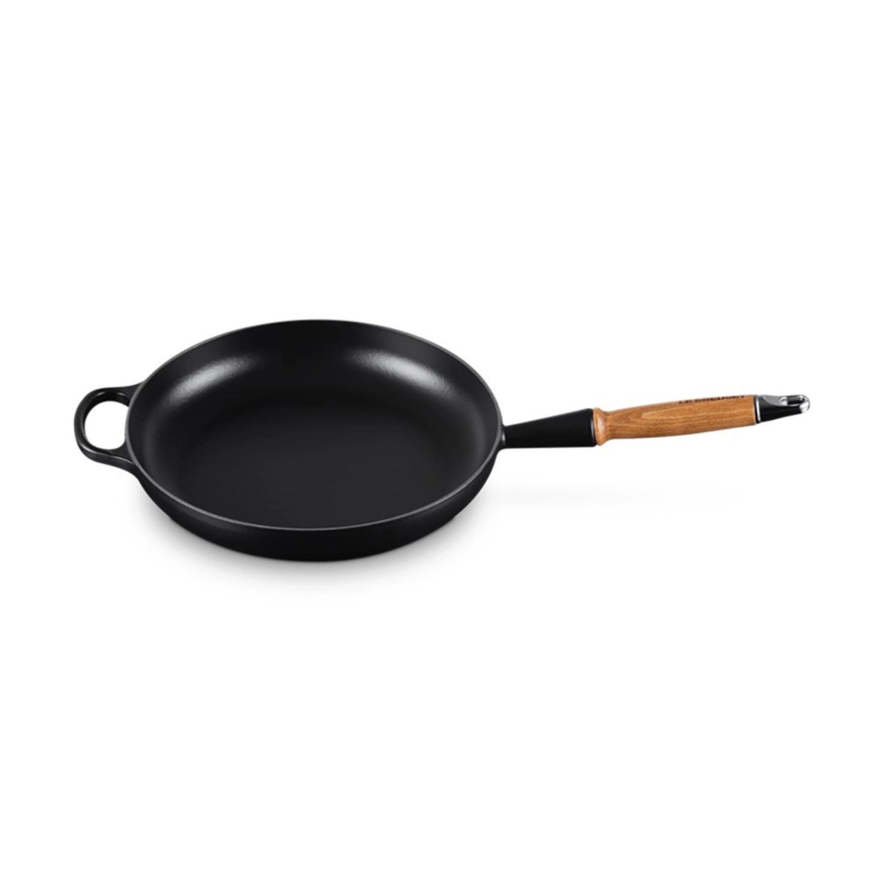 Poêle Signature En Fonte Emaillée Avec Manche En Bois 26cm