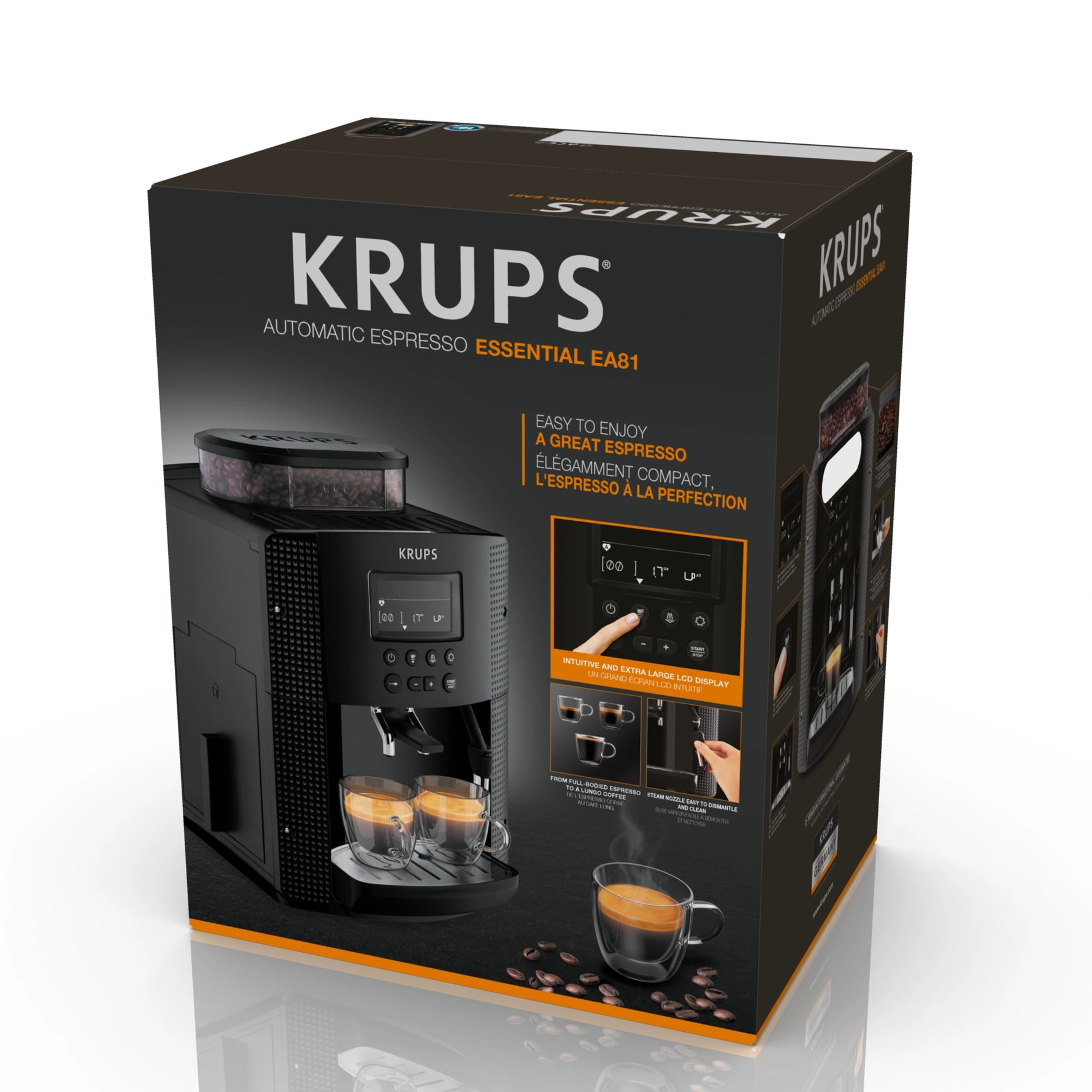 Machine à Café Essential avec Broyeur à Grain + Ecran