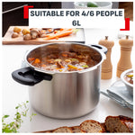 Cocotte Tefal Secure Compact - 6L Inox
