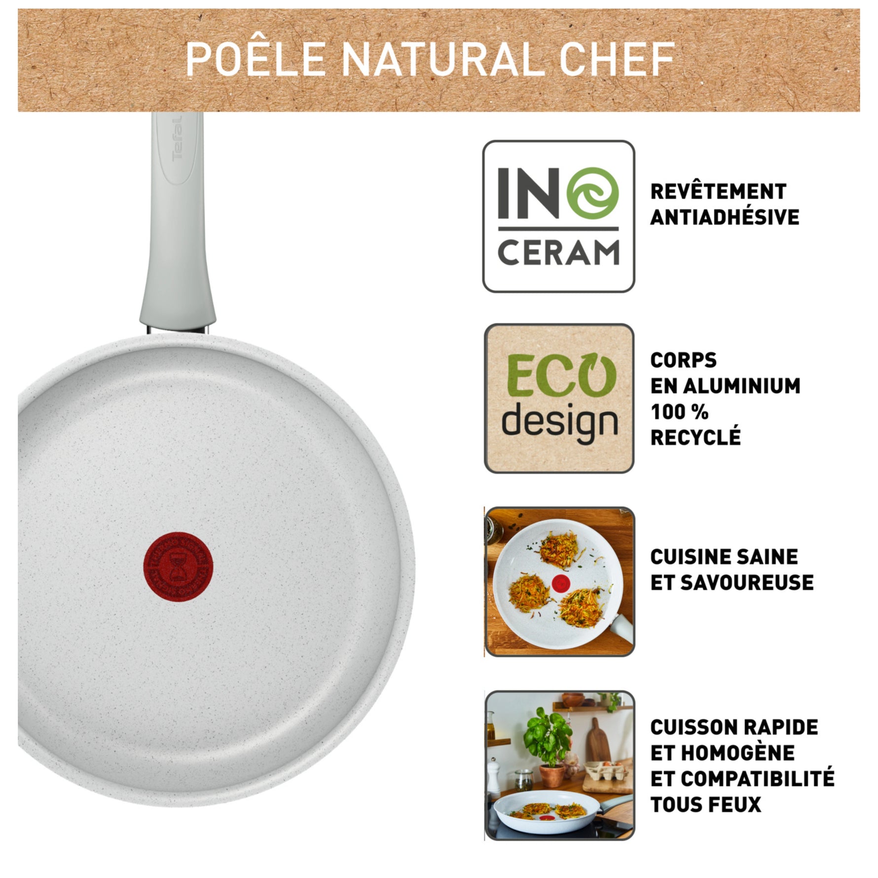 Poêle Céramique 28cm Natural Chef On