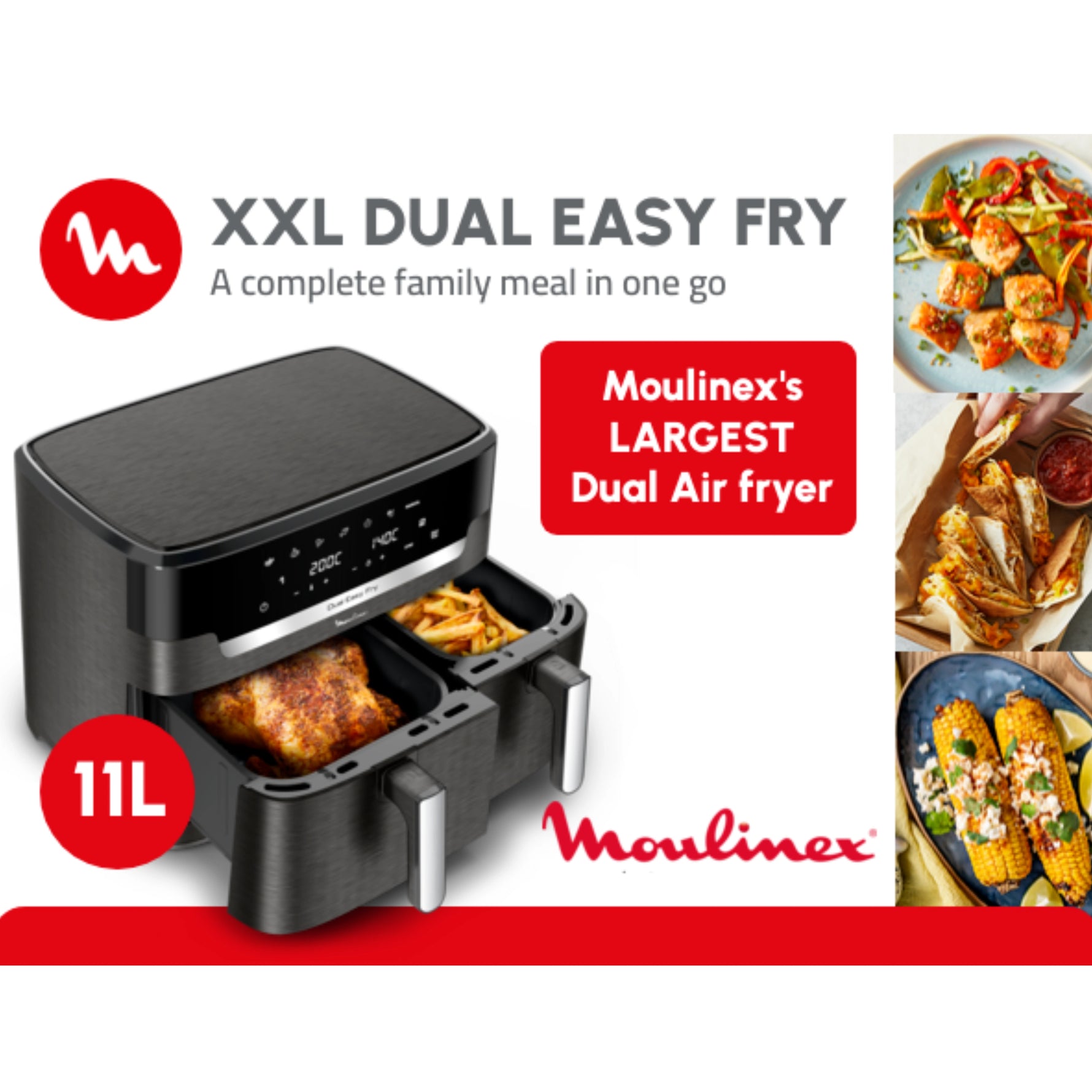 Friteuse Sans Huile Easy Fry Dual XXL 11L