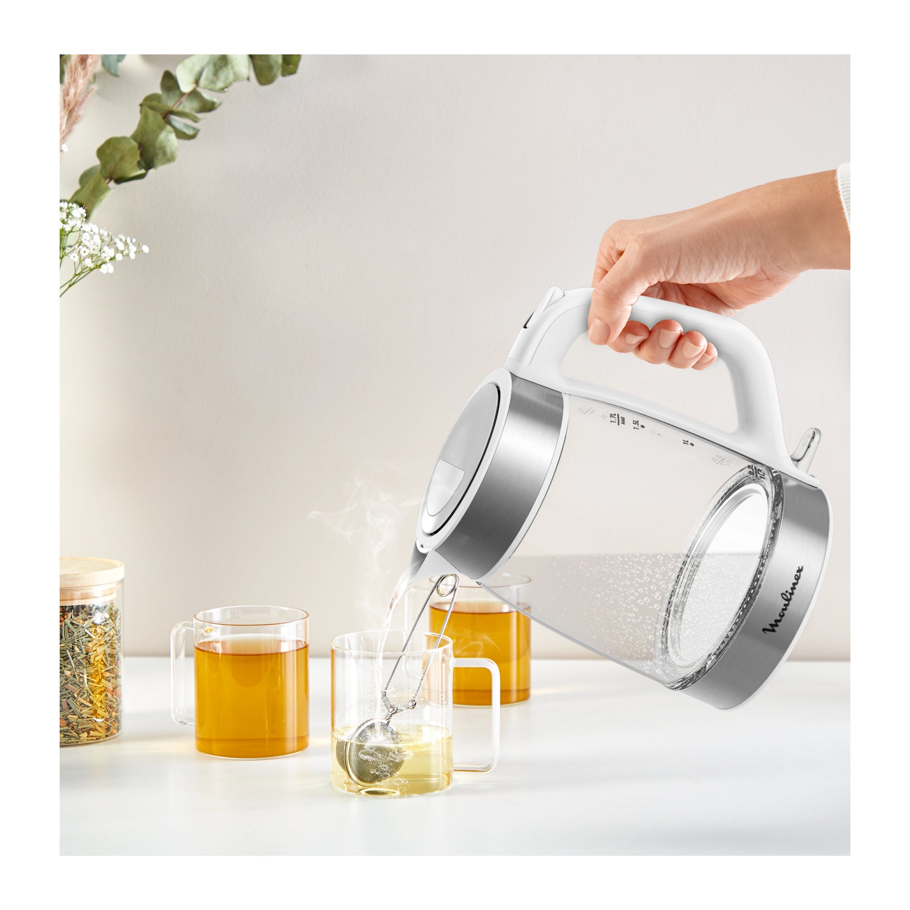 Bouilloire Électrique en Verre Transparent - (1.7L)