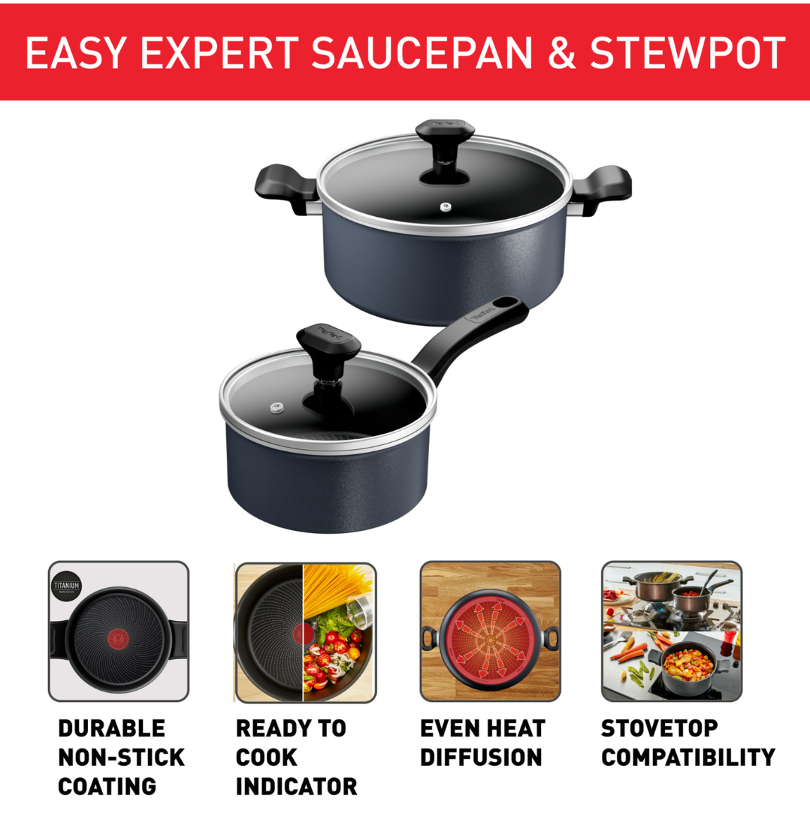 Easy Expert Set 2 Poêles 16/20cm