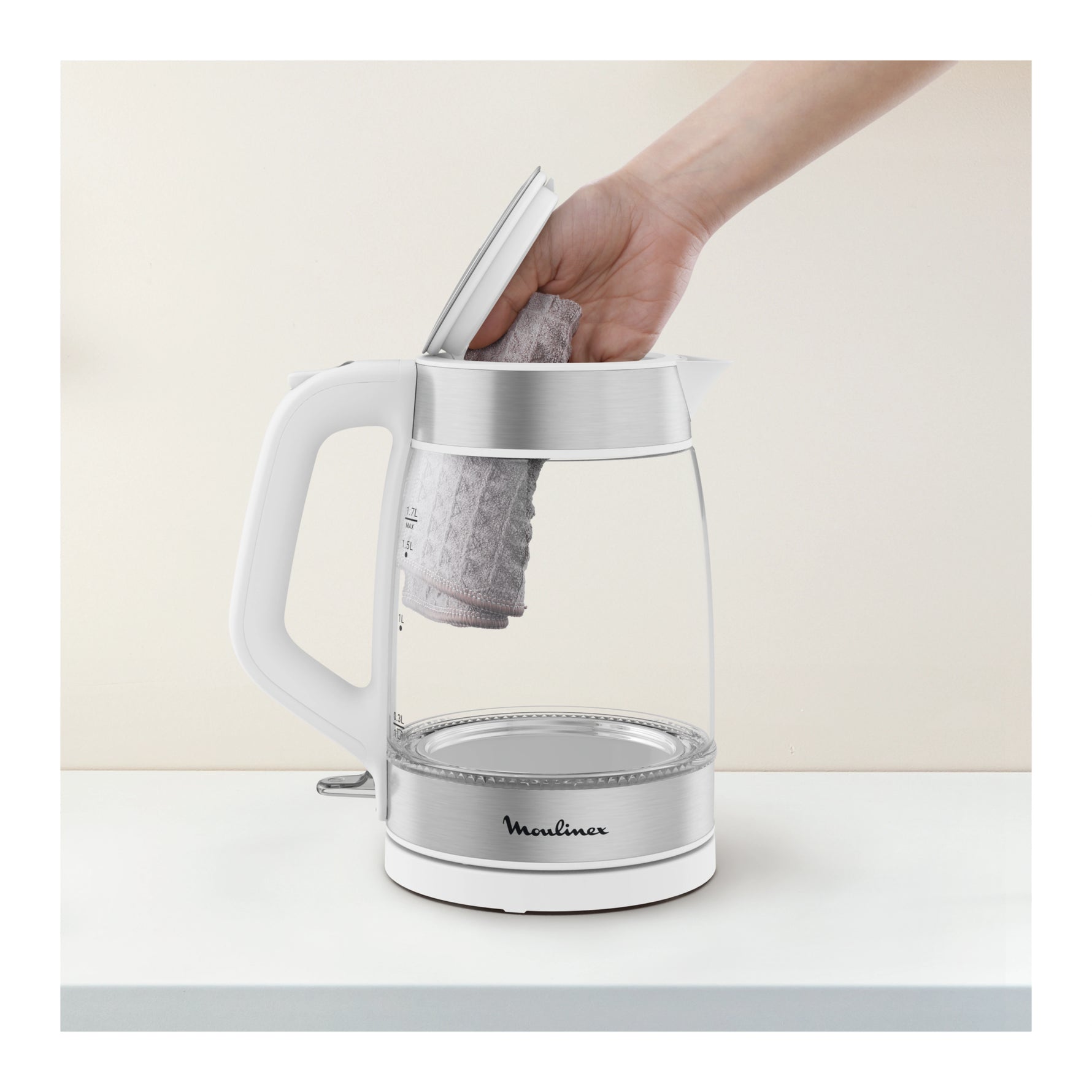 Bouilloire Électrique en Verre Transparent - (1.7L)