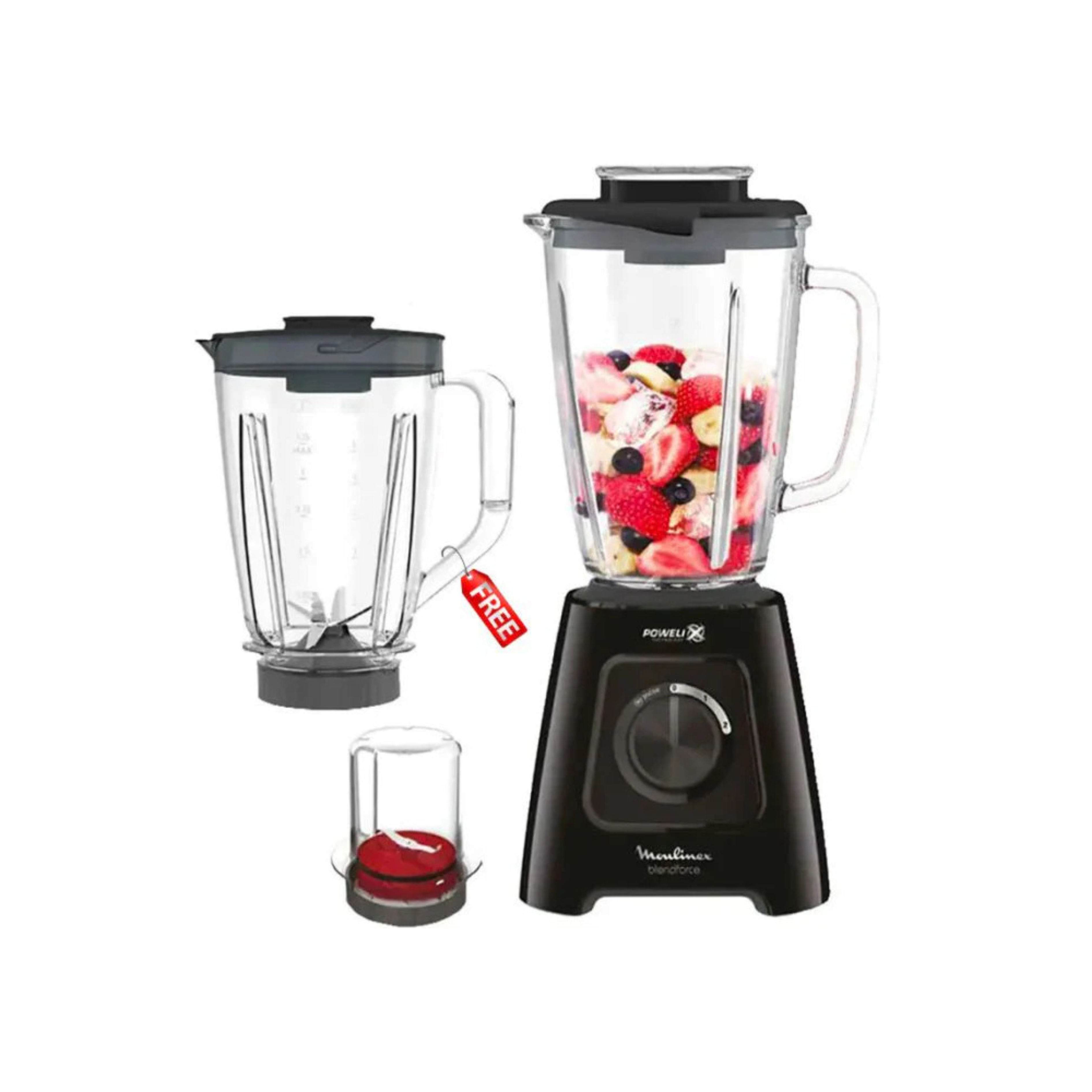 Blender 600W Avec Deuxième Bol Gratuit Noir