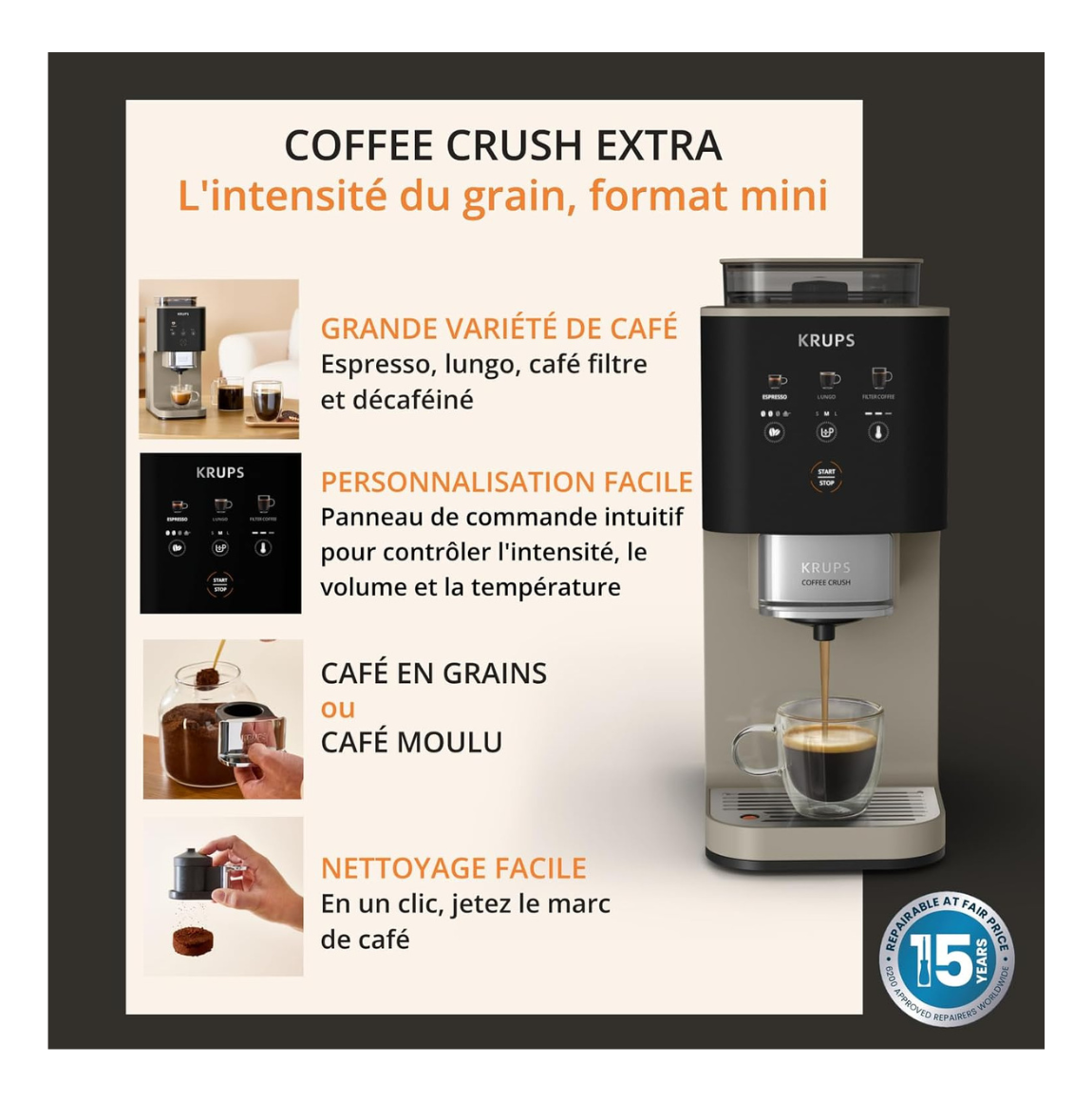 Machine à Café Expresso Automatique Crush Extra