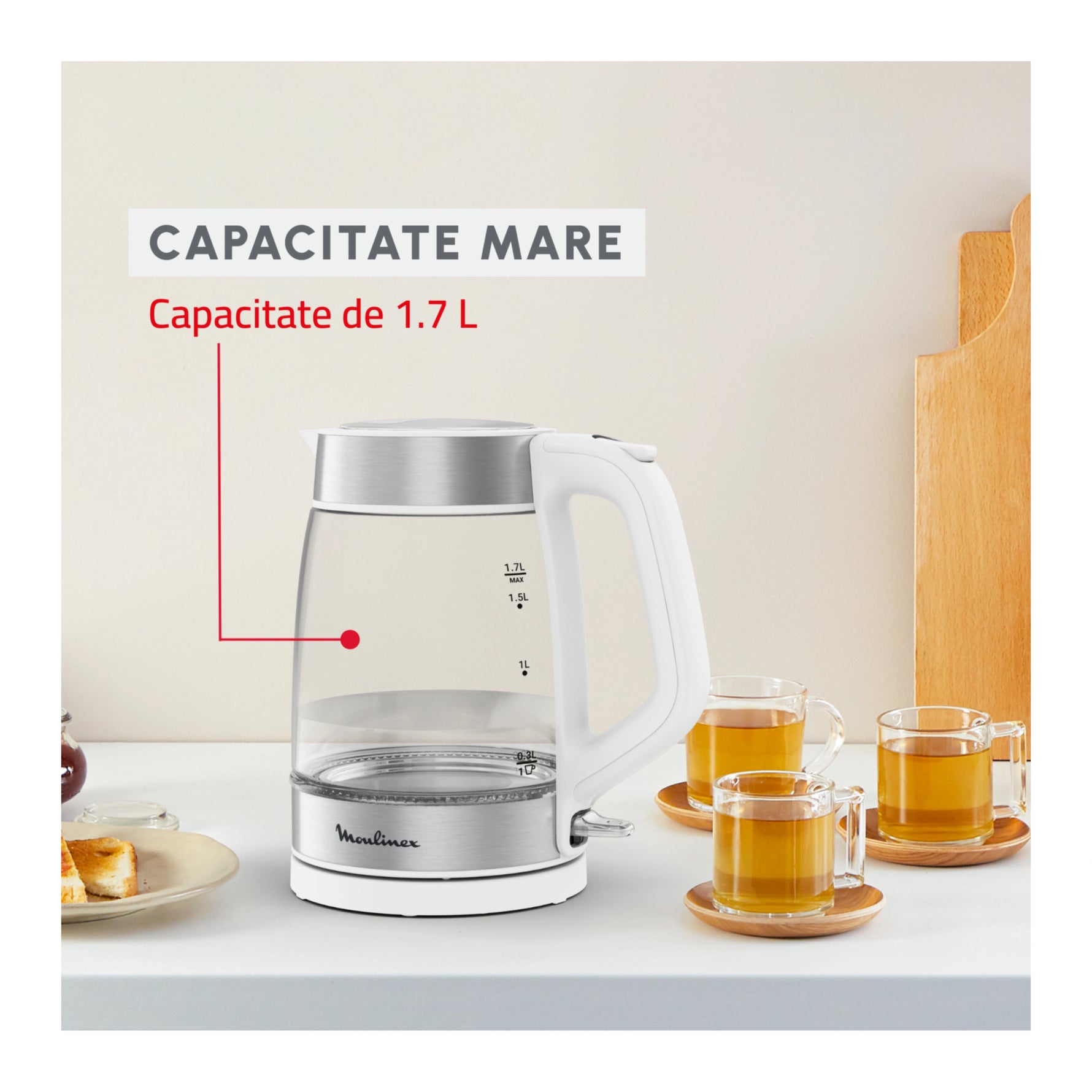 Bouilloire Électrique en Verre Transparent - (1.7L)