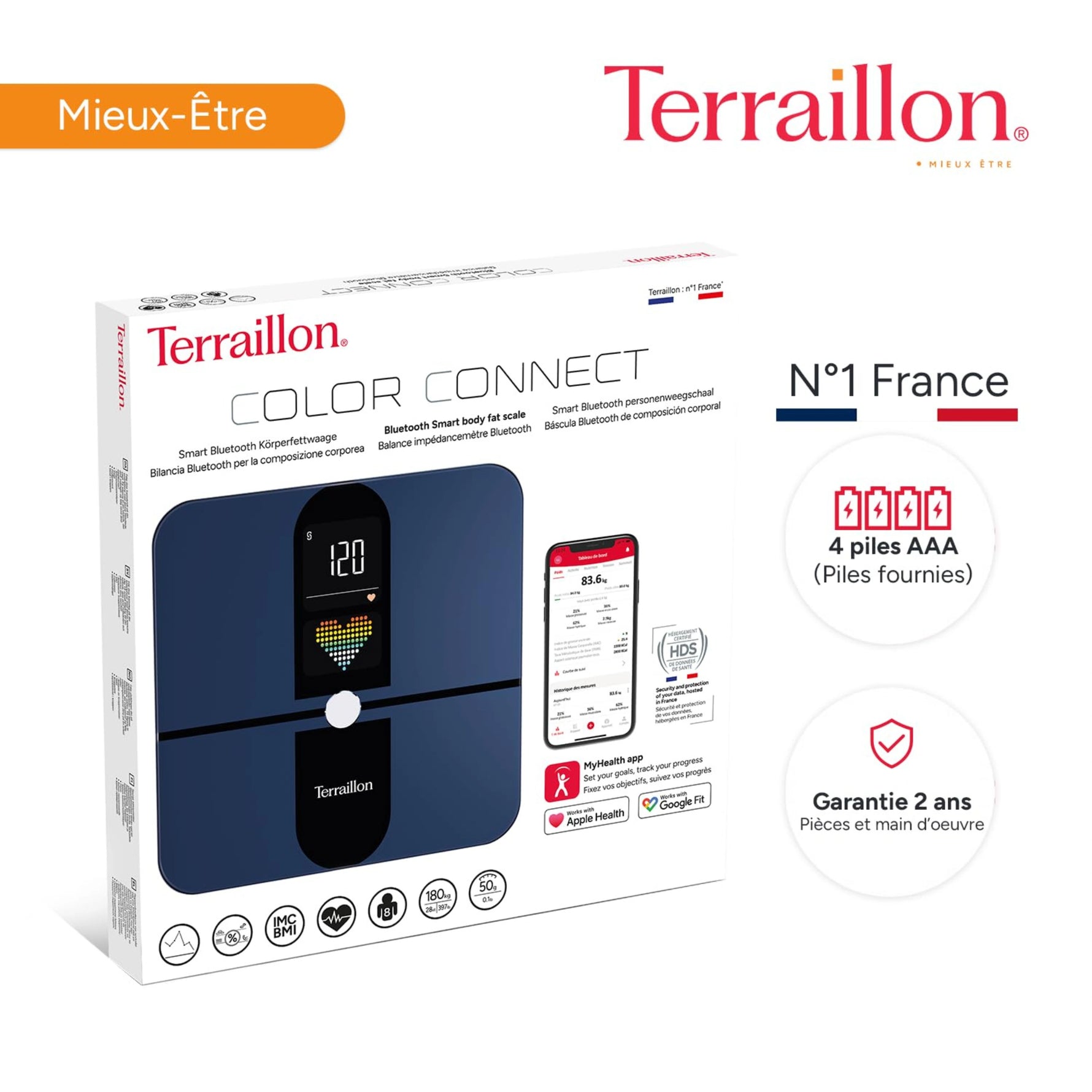 Pèse-Personne Color Connect Bluetooth