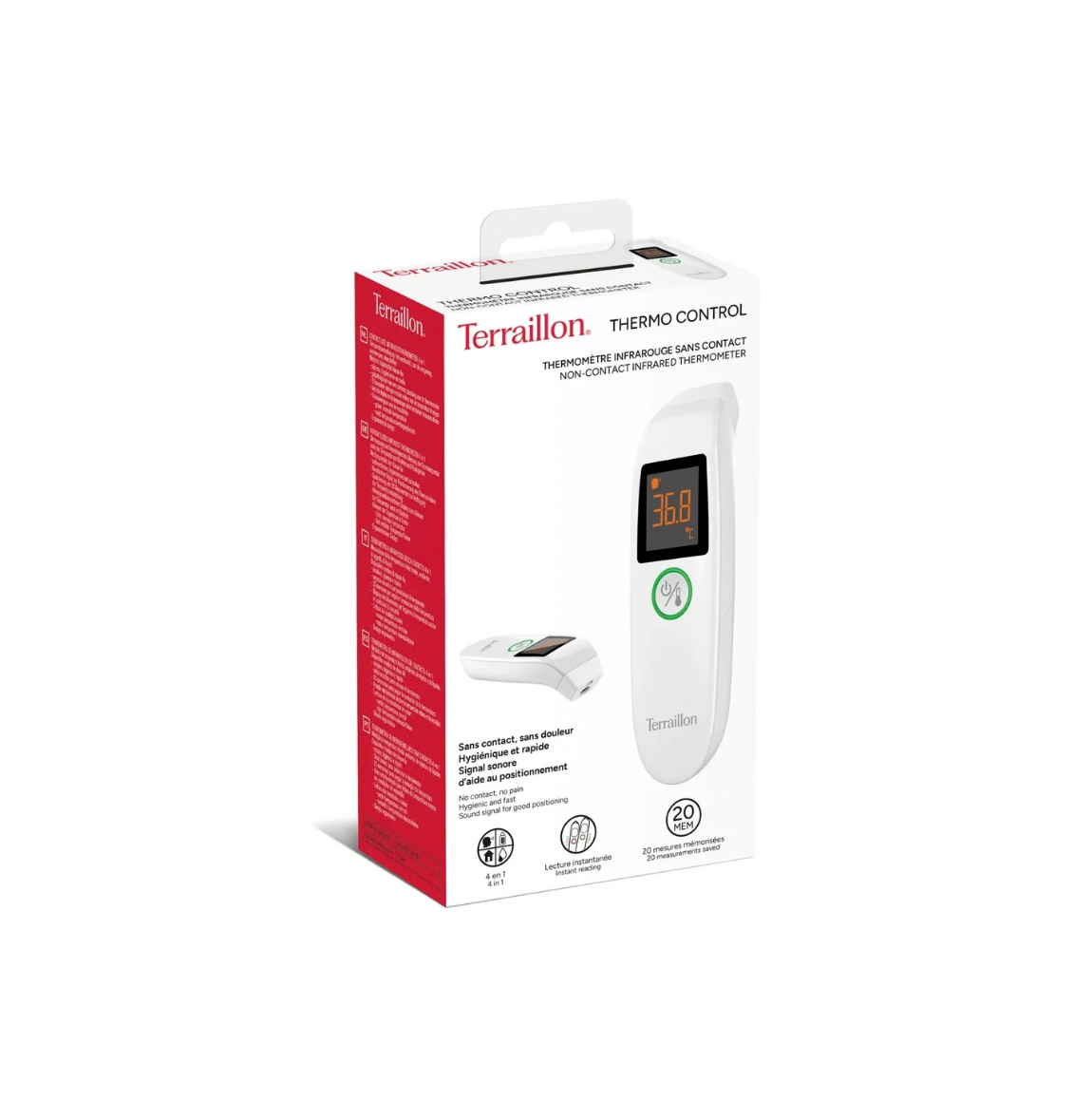 Thermomètre Infrarouge Sans Contact 3 en 1