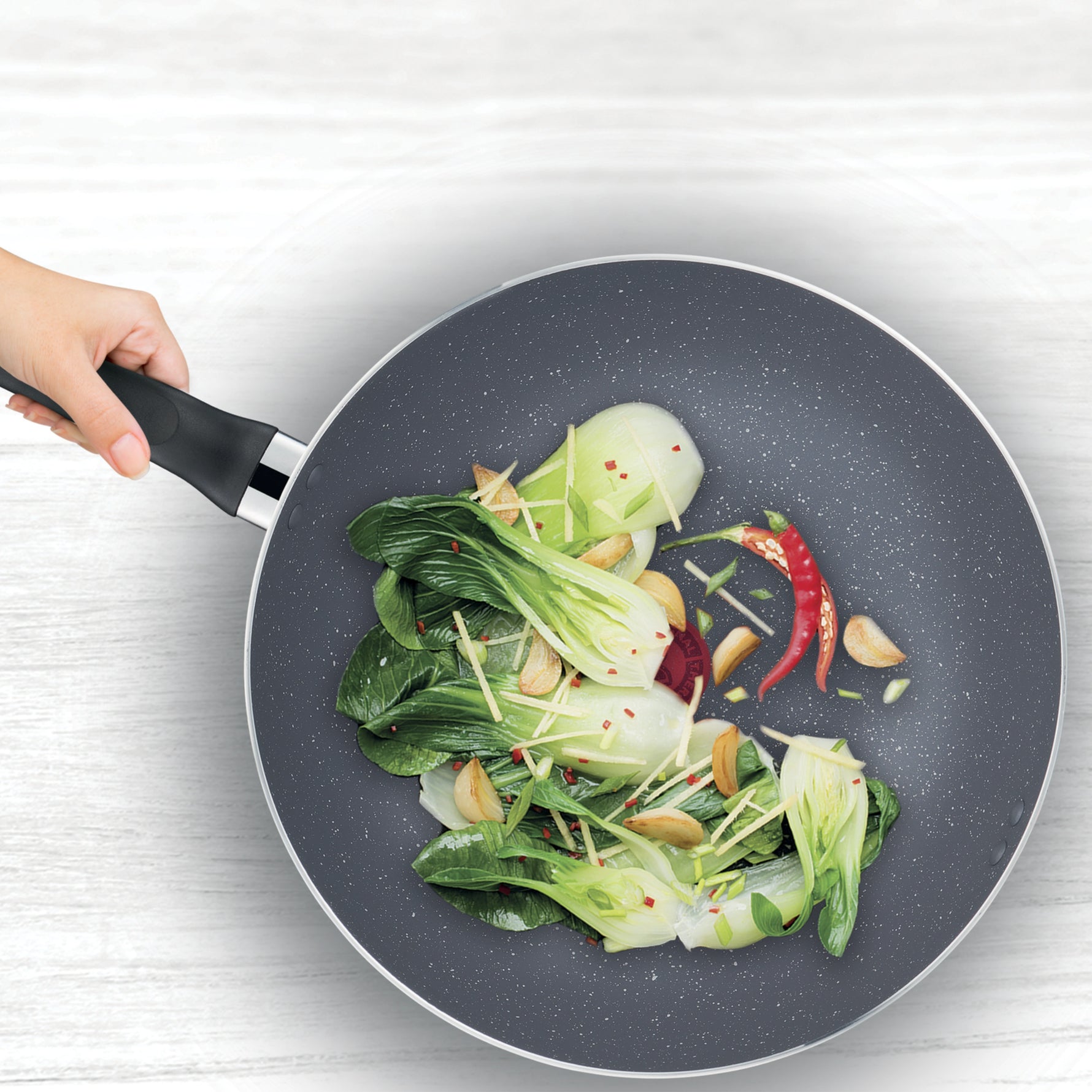 Wok 28cm Natura Avec Couvercle