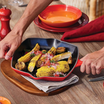 Skillet 26cm Grill Carre en Fonte Émaillée