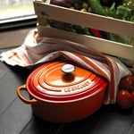 Cocotte Ovale En Fonte 35cm Emaillée Volcanique