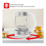 Bouilloire Électrique en Verre Transparent - (1.7L)