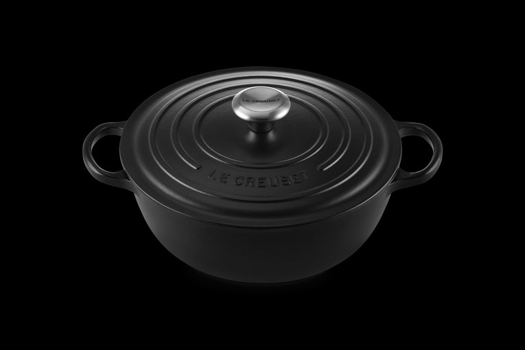 Marmite  En Fonte Emaillée 26cm Noir Satin