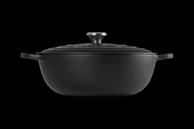 Marmite En Fonte Emaillée 32cm Noir Satin