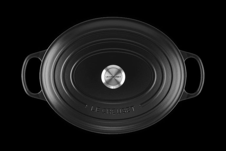 Cocotte Ovale en Fonte Émaillée avec Intérieur Noir 35cm Noir