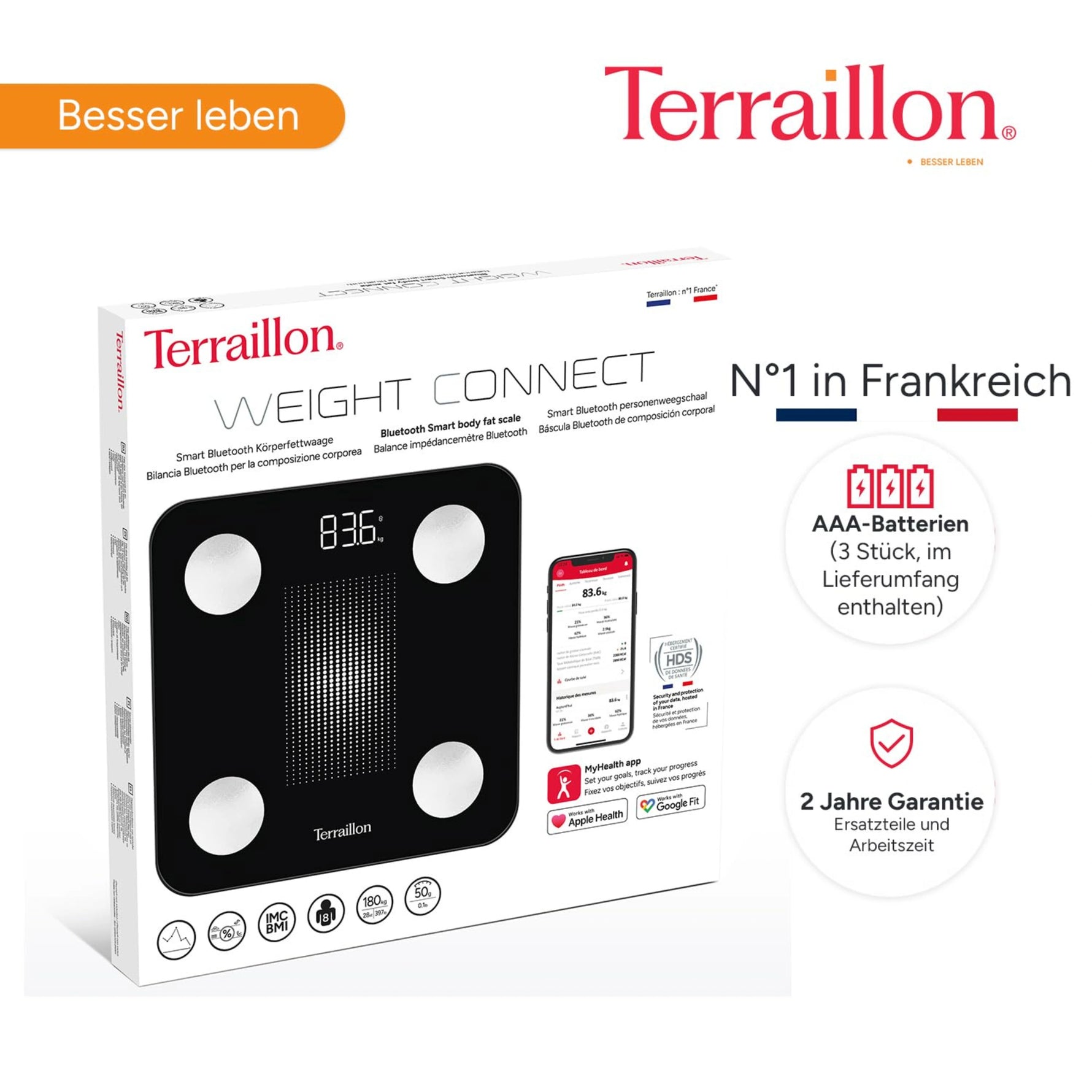 Pèse-Personne WEIGHT Balance Connect Bluetooth
